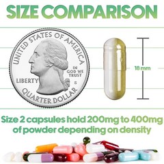 Size 2 Clear Empty Vegan Capsules Vegetarian Veggie Kosher Veg Caps DIY Pills