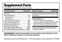 BHIP Focus Energy Drink Powder – Vitamins + Caffeine + Adaptogens | 30 Servings