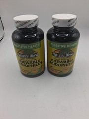2x Nature’s Blend Acidophilus Chewable Raspberry Tablets 100ct. Ea.Exp:02/2028