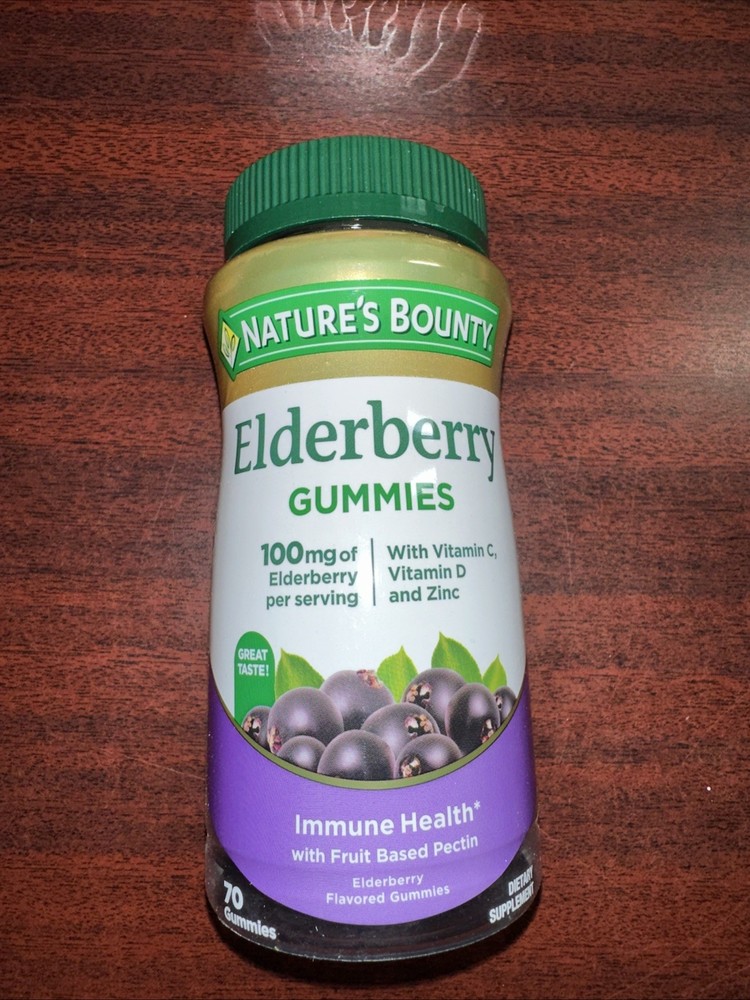 (NIB) Nature’s Bounty Elderberry Gummies For Immune Health 70 Gummies Exp 03/27