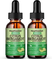 2 Packs 4000mg Citrus Bergamot Liquid Drops – Cholesterol Lowering Supplement.