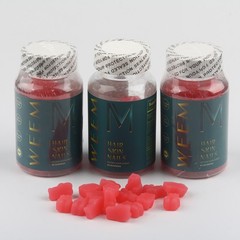 WEEM Hair Skin and Nails Gummies Supports Healthy Hair Vegan Biotin 1-5 Pack