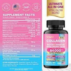 Zoyava Collagen Pills Peptides Types I, II, III, V & X – NEW ~ SHIPS FROM USA