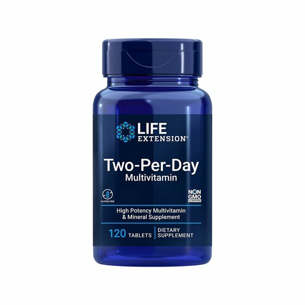 Life Extension Two-Per-Day High Potency Multi-Vitamin & Mineral Supplement 120 T