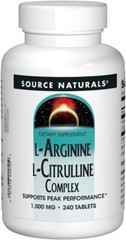 Source Naturals, Inc. L Arginine L Citrulline Complex 240 Tablet