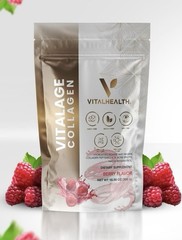VITALHEALTH VITALAGE Collagen Peptides Powder Hair Skin Nails Berry 10.58 oz
