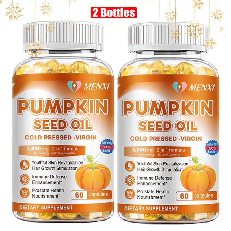 Saw Palmetto 3000mg 120 Caps and Pumpkin Gluten Free/No Soy/No Preservatives