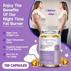 Weight Loss Supplements Slimming Pill Diet Night Time Fat Burner 500mg 120 Caps