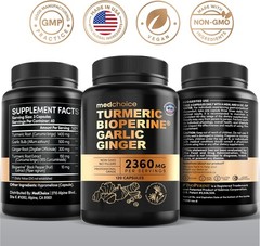 4-in-1 Turmeric Joint Support Supplements with Garlic and BioPerine – 2360 mg Hi