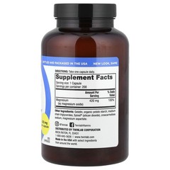 Magnesium Caps, 420 mg, 200 Capsules