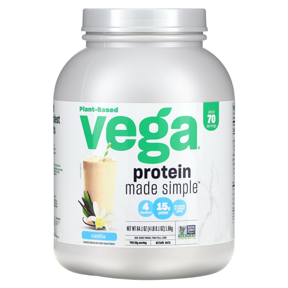 Plant-Based Protein Made Simple, Vanilla, 4 lbs (0.1 oz)