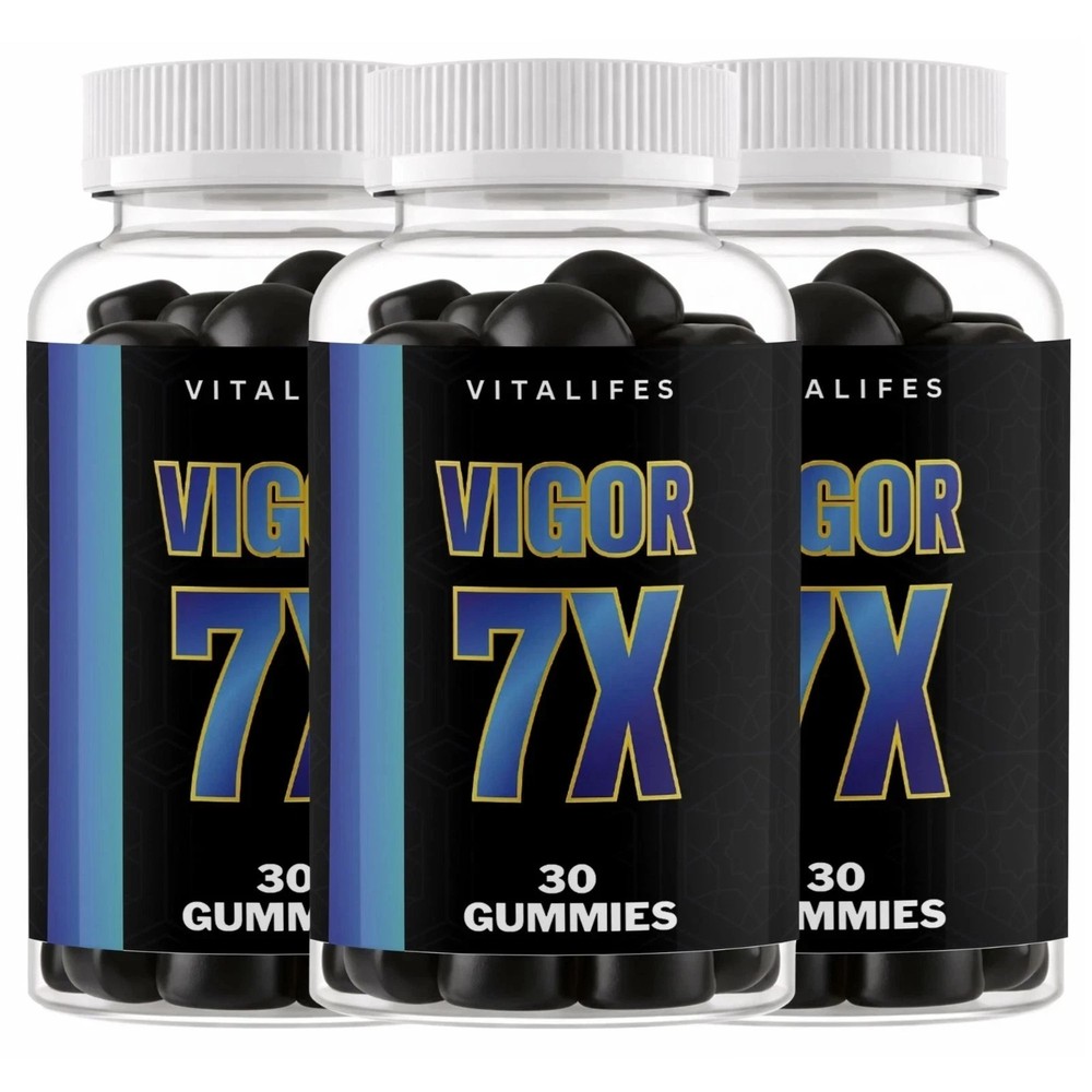 (3 Pack) Vigor 7X Male Gummy Advanced Formula Male Stamina VitalBoost 30 Gummies
