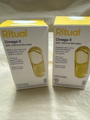 Ritual Vitamins Omega-3 DHA + EPA 2 Boxes 60 Soft Capsules Total New In Boxes
