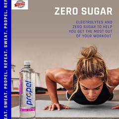 (12 Pack) Propel Peach Electrolytes & Vitamins Sport Water, No Sugar, 16.9 Fl Oz