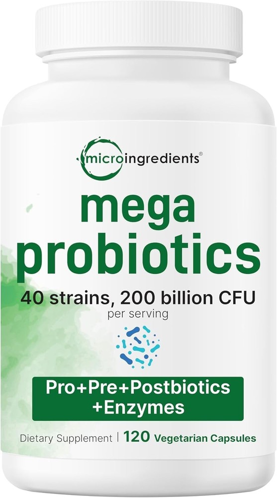 Micro Ingredients Probiotics, 200 Billion CFU, 120 Veggie Capsules, Buy 3 get 4