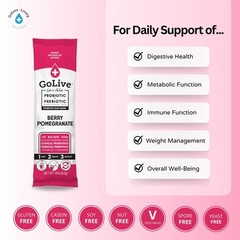 GoLive BERRY POMEGRANATE Synbiotic (Probiotics + Prebiotics); 15 Billion CFUs;