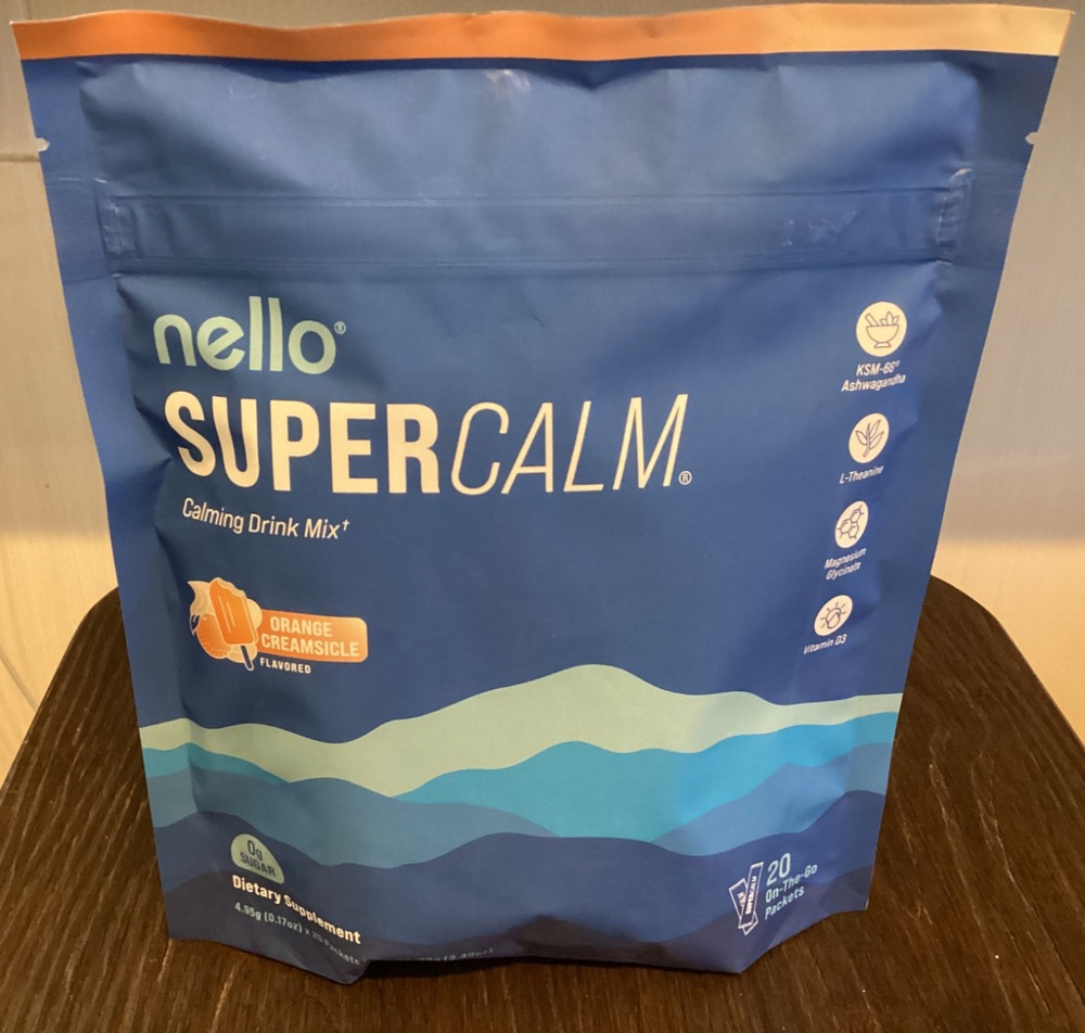 Nello SuperCalm Calming Drink Mix Relaxation & Focus Orange Dreamsicle 20 Pack!