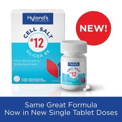 Hyland’s No. 12 Cell Salt Silicea 6X Tablets, 100 Count (Pack of 1), Multi