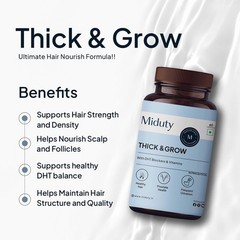 Mi.duty Thick & Grow Biotin Hair Support 60 Veg Caps