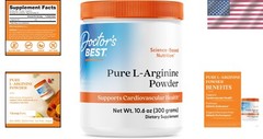 10.6 oz L-Arginine Powder by Doctors Best – Boost Heart Health & Endurance