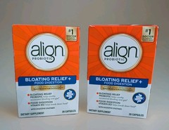 Lot of 2 -Align Probiotic Bloating Relief Food Digestion 28 Caps x2 Exp 8/2026