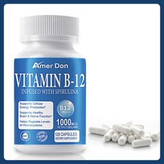 Vitamin B12 1000mcg Methylated B12 Vegan Vitamin for Brain Support 120 Capsules