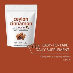 2X Ceylon Cinnamon Equivalent 7200mg Bioavailable MCT Oil 300 Softgels