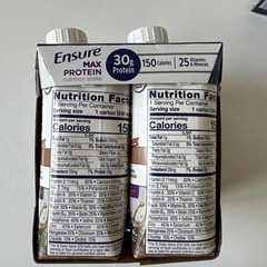 Ensure Max Protein Nutrition Shake with Protein Cafe Mocha & Vanilla 24 Packs