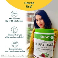 OZiva Plant Based HerBalance for PCOS Supplements for Women 200g