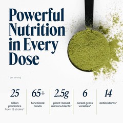 Green Vibrance Superfood Powder 15 Servings 25 Billion Probiotics Vibrant Health
