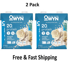 OWYN Plant Based Protein Shake, Smooth Vanilla, 20g Protein, 11.15 fl oz, 8 Pack