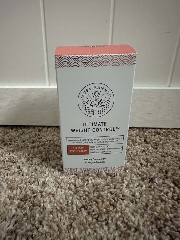 Happy Mammoth Ultimate Weight Control 72 Vegan Capsules Exp 09/2027 Sealed