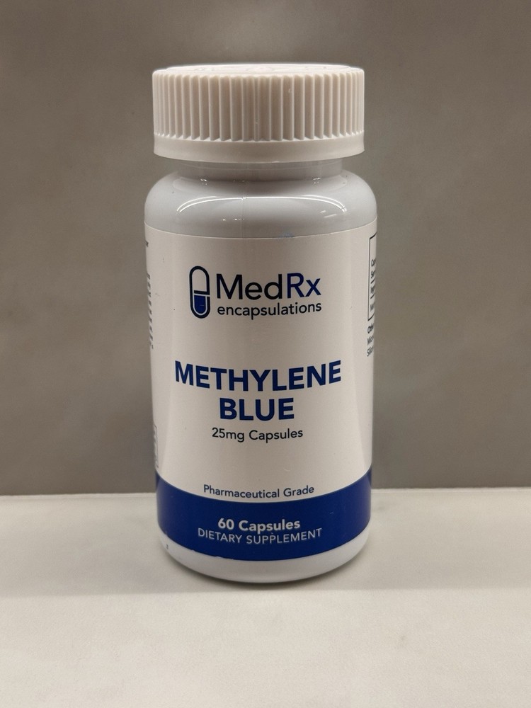 Blue Capsules USP 99% Purity, Third-Party Tested, 60 Count Medrx 25mg