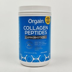 Orgain Collagen Peptides + Probiotics Powder – Unflavored, 1.6lb. Exp. 10/26