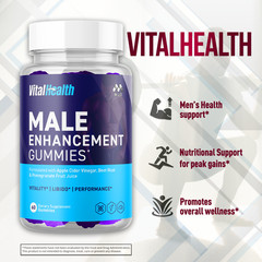 (1 Pack) Vital Health Male Gummys Advanced Max Formula VitalHealth 60 Gummies