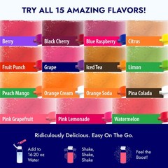 Zipfizz Daily Energy Drink Powder, Variety Pack, 15 Pack | 3in1 Sustained Ene…