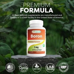Boron Supplements 5mg – 240 Tablets, Dual Pack for Bone & Joint Health