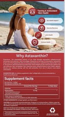 3 pcks Astaxanthin 12mg Antioxidant Softgels 120 ct GMO/Gluten/Soy Free