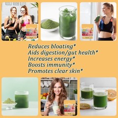 Super GREEN Powder Bloating Relief Gut Health Care & More 3 flavors-30 packet US
