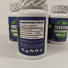 NoavII Creatine Monohydrate Capsules for Muscle Gain 360, 4 pack, 300g Total