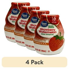 (4 pack) Great Value Liquid Drink Enhancer, Strawberry Watermelon, 1.62 fl oz