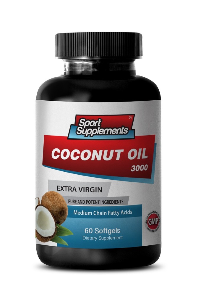 Organic Coconut Oil 3000mg – Combination Fatty Acids Kill Bacteria & Viruses 1B