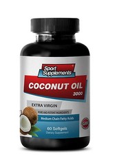 Organic Coconut Oil 3000mg – Combination Fatty Acids Kill Bacteria & Viruses 1B