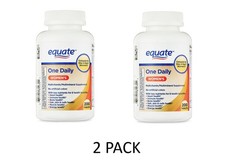 2 PACK Equate One Daily Women’S Tablets Multivitamin/Multimineral Supplement