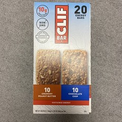 Clif Bar Variety Pack 2.4oz, 20ct. – Sustained Energy- 10 G Protein- Non-GMO