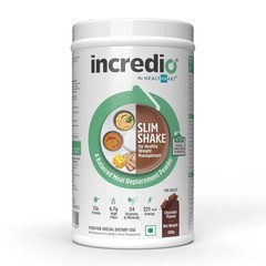 Incredio by Healthkart Slim Shake for Weight Management, Chocolate 480g y130