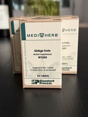 5 PACK Mediherb Ginkgo Forte M1300 – 60 Tablets Exp 04/2028