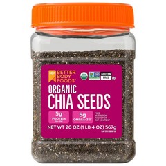 BetterBody Foods Organic Chia Seeds with Omega-3, Non-GMO, Gluten Free, 20 oz…