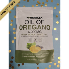 Resilia Black Seed Oil 6000mg Oregano Oil 300 Softgels Immune Digestive Support