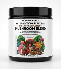 Wonder Family Cocoa Mushroom Blend Powder Energy/Immune/Mood Support 2.45oz